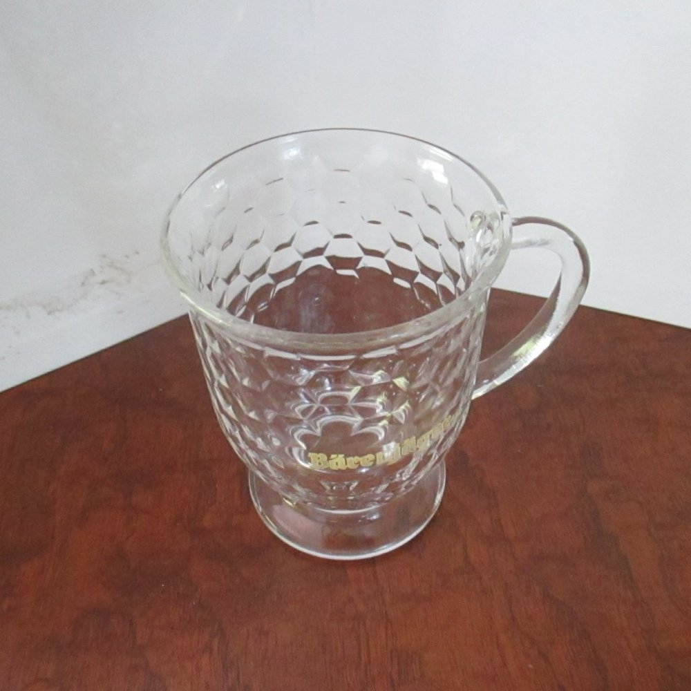 Bärenjäger Honey Liqueur Logo Honeycomb Glass Mug with Handle